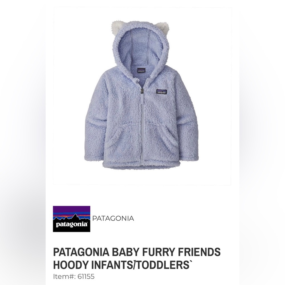 Patagonia purple baby furry friends jacket